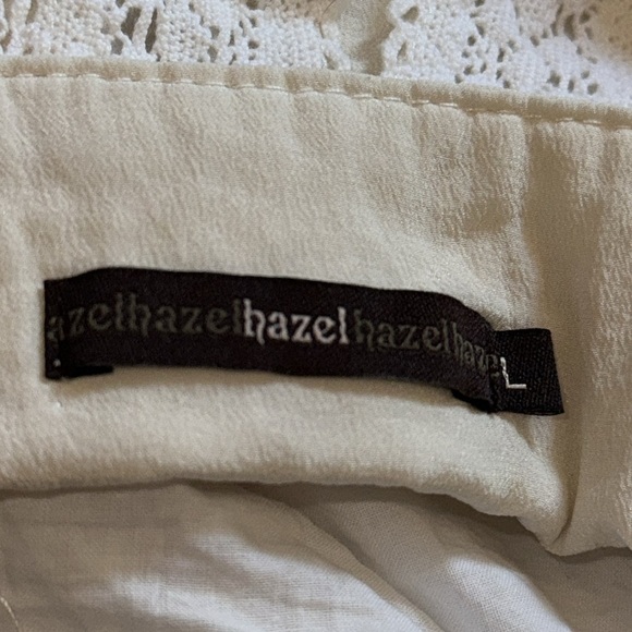 100% silk skirt Designer, off-white wide waist button, detailed with lace shell - Picture 6 of 13